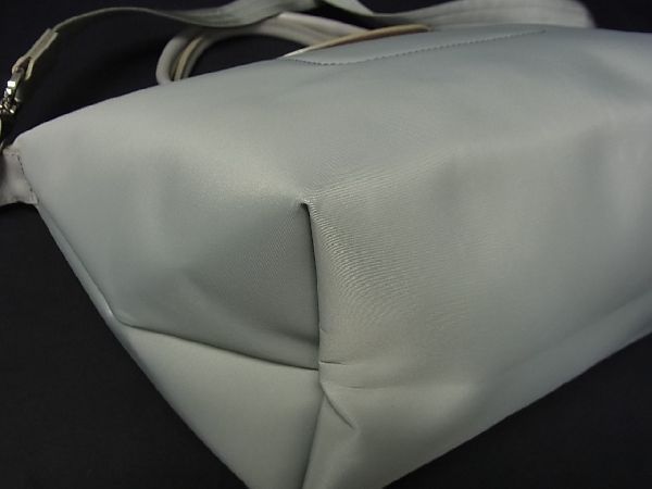 1円 ■美品■ LONGCHAMP ロンシャン ナイロン×レザー 2WAY ハンドバッグ ショルダー 肩掛け レディース グレー系 AB0888BC_画像5