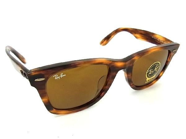 1円 □極美品□ Ray-Ban レイバン RB2140-F ウェイファーラー べっ甲調