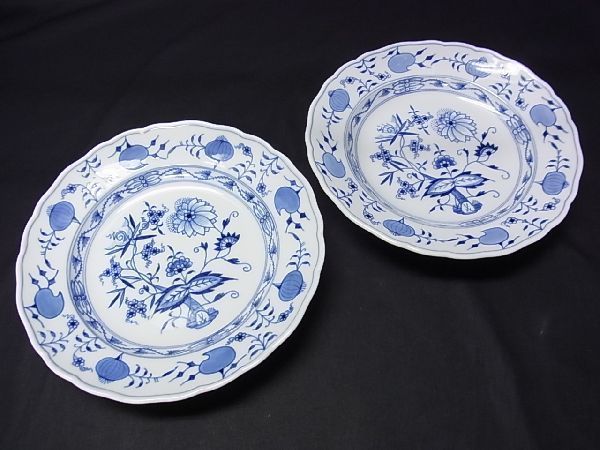 □極美品□ Meissen マイセン ブルーオニオン 26cm プレート 大皿 食器