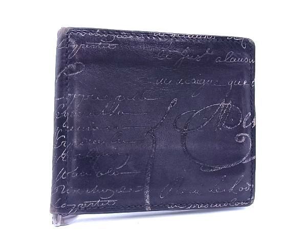 1円 □美品□ Berluti ベルルッティ カリグラフィ レザー 二つ折り