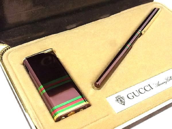 1円 □新品同様□ GUCCI グッチ オールドグッチ ボールペン ライター 2
