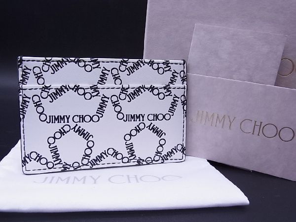 □新品同様□ JIMMY CHOO ジミーチュウ AARNA CARD SLOT レザー 総柄