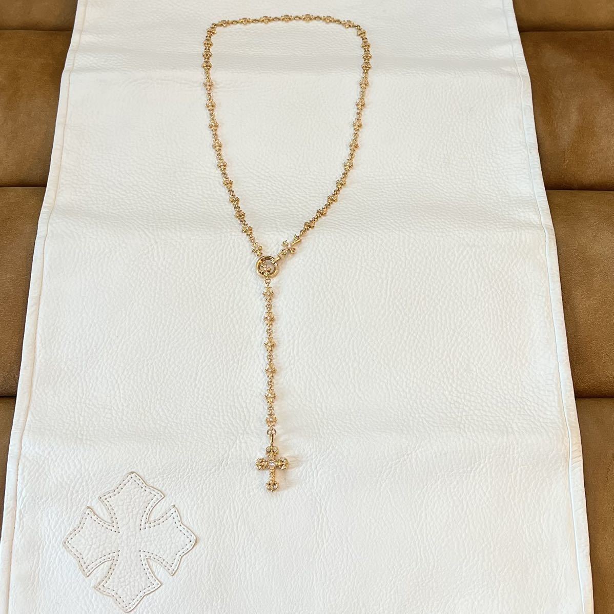 クロムハーツ【ロザリオ】ゴールド22K ネックレス 本物 正規品 クロムハーツ【ロザリオ】ゴールド22K ネックレス 本物 正規品