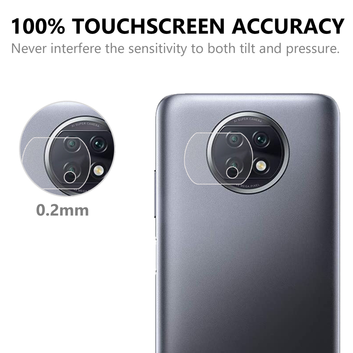 【送料無料】Xiaomi Redmi Note 9T 用 カメラレンズ 保護ガラスフィルム レンズ全面ガラスフィルム レンズ 保護フィルム_画像3