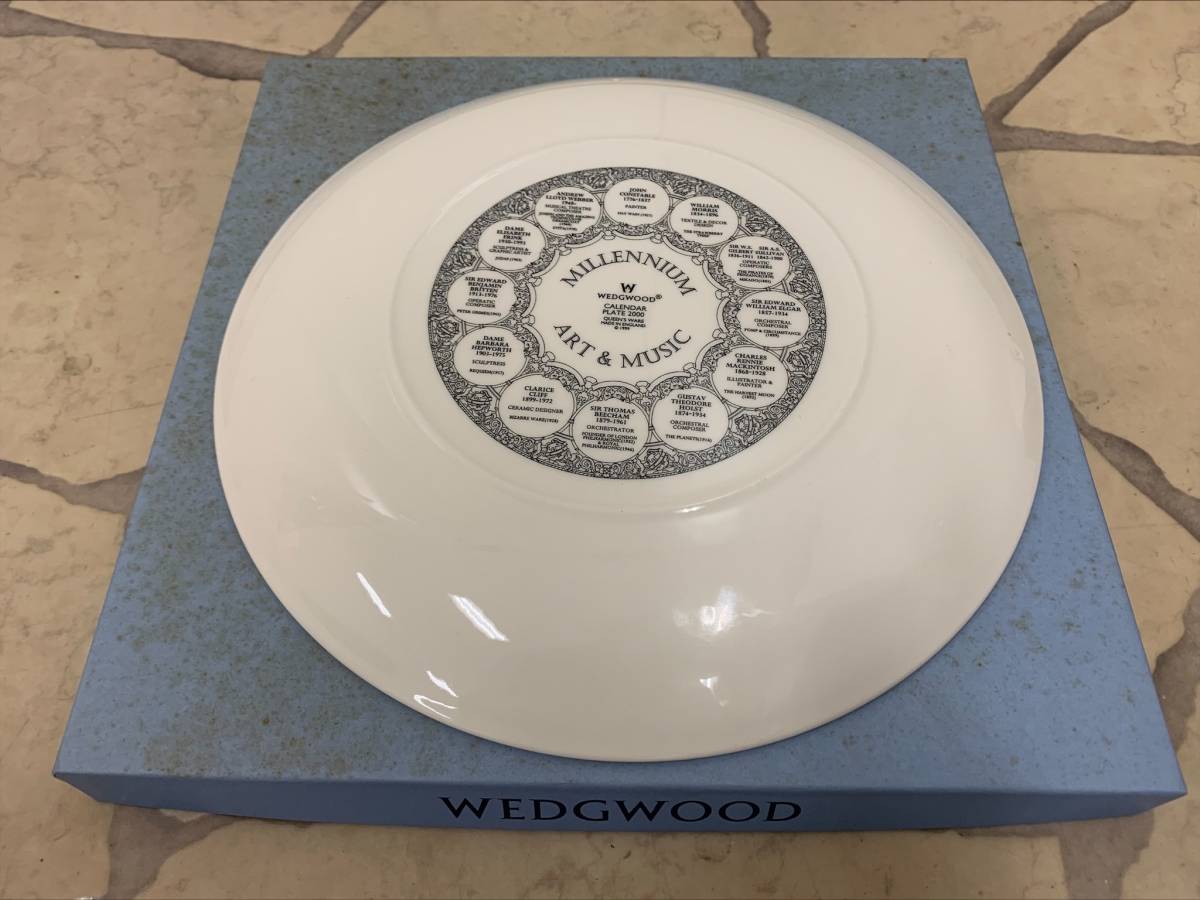 #2663A ウェッジウッド WEDGWOOD Annual CALENDAR PLATE Millennium 2000 ART MUSIC ミレニアム カレンダー アートミュージック_画像4