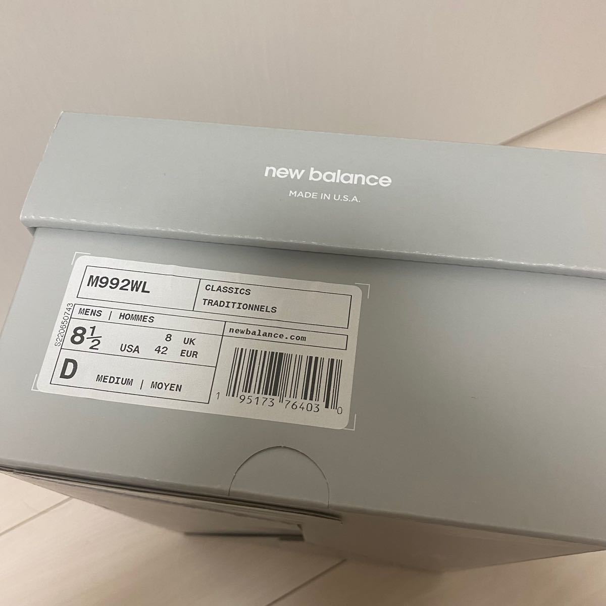 国内未発売】NewBalance 992WL ホワイト 26 5cm|Yahoo!フリマ 国内未発売】NewBalance 992WL ホワイト 26 5cm|Yahoo!フリマ