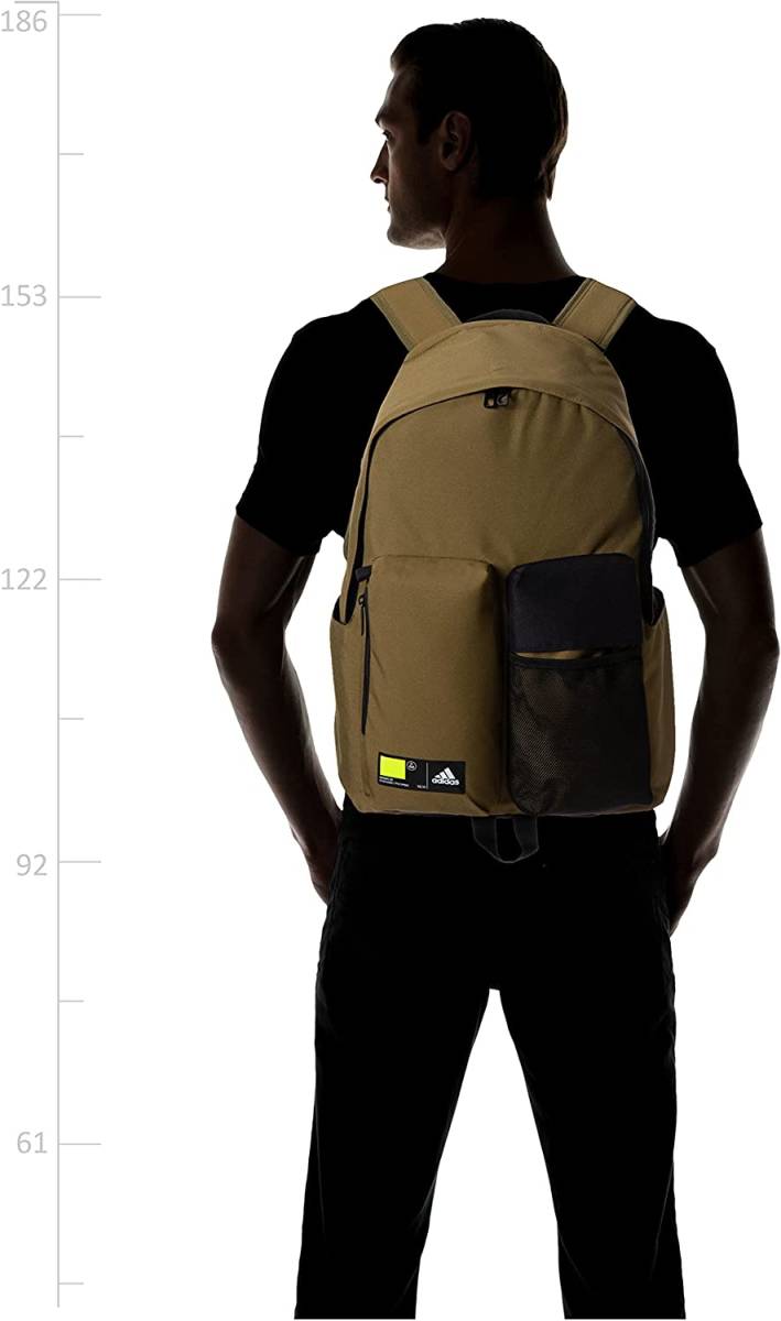 新品　adidas/アディダス CLASSIC 3D POCKETS BACKPACK　リュック バックパック クライマクール GN (ワイルドモス/ブラック）_画像6