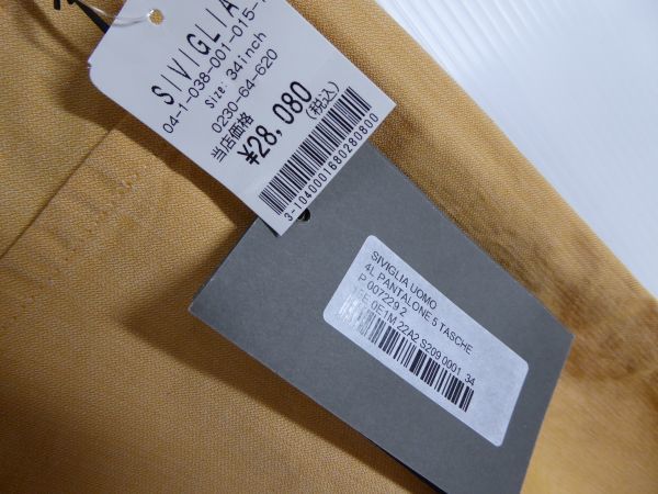  не использовался товар SIVIGLIA/sibi задний мужской брюки orange цвет 34 дюймовый справочная цена 28.080 иен 31J