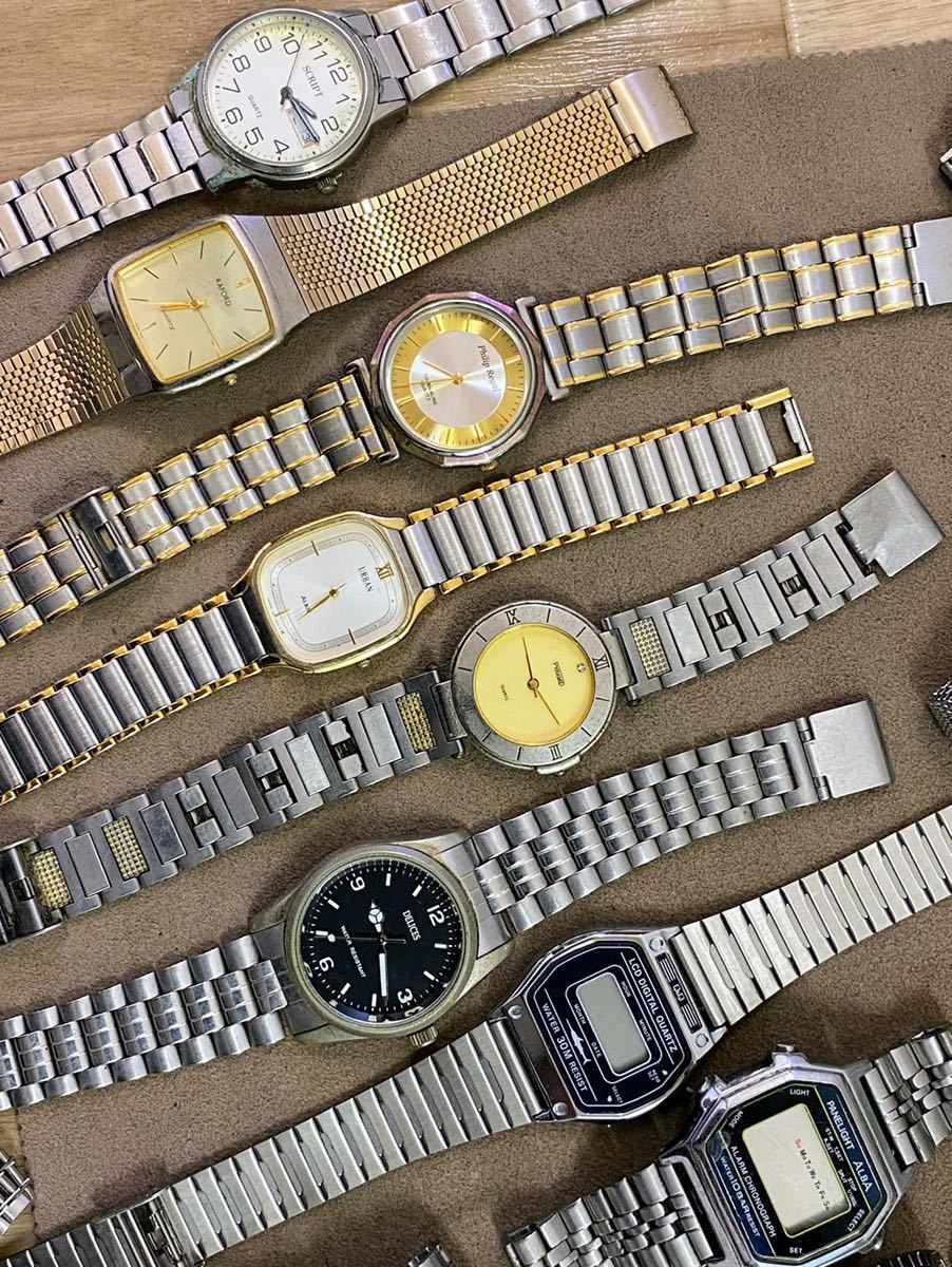 腕時計　懐中時計　3kgまとめ　CITIZEN SEIKO CASIO Q&Q ミラショーン　Baby G クォーツ　ALESSANDRAOLLA ELGIN URBAN など　ジャンク_画像2