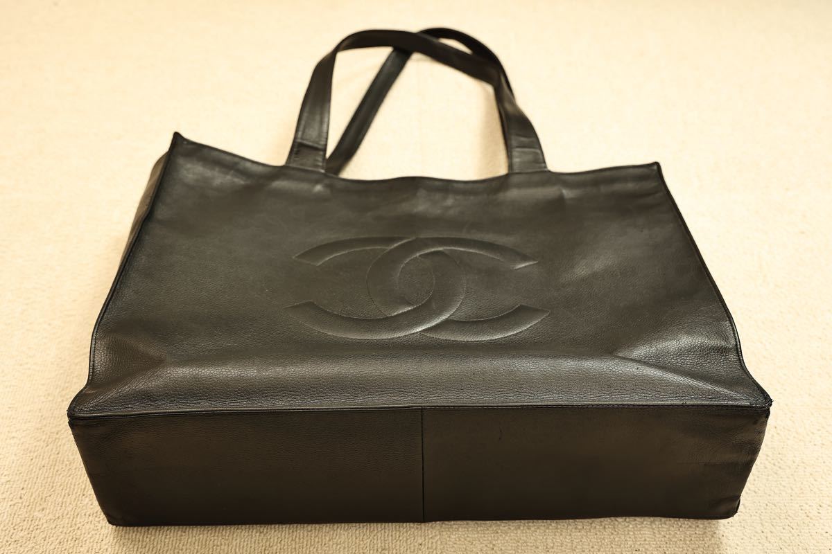 シャネル トートバッグ ココマーク ブラック レザー CHANEL レディース