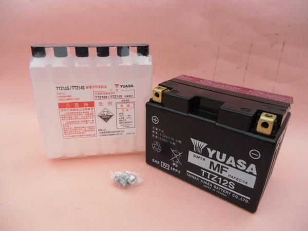 YUASA 台湾ユアサ TTZ12S 充電済み YTZ12S FTZ12S シャドウ750 フォルツァ MF08 Tmax530 シルバーウイング CBR1100XX ブラックバードVFR800_画像1