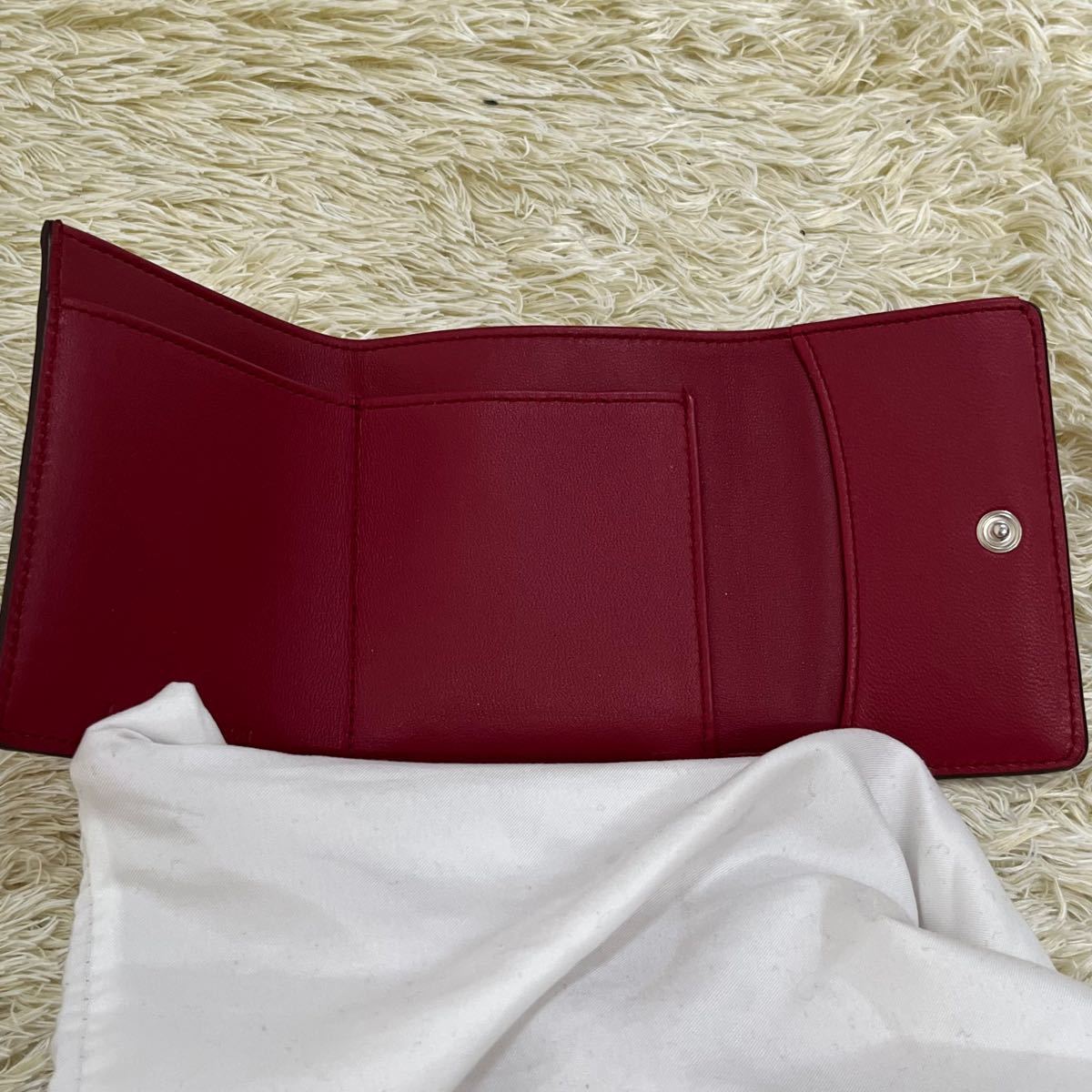 極美品 J&M Davidson パイソン ヘビ革 ブラウン 折り財布