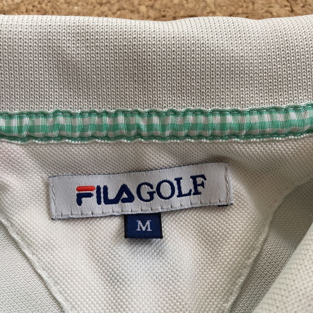 FILA GOLF フィラゴルフ　ゴルフウェア　ゴルフシャツ　ポロシャツ Mサイズ 白　レディース golf _画像4