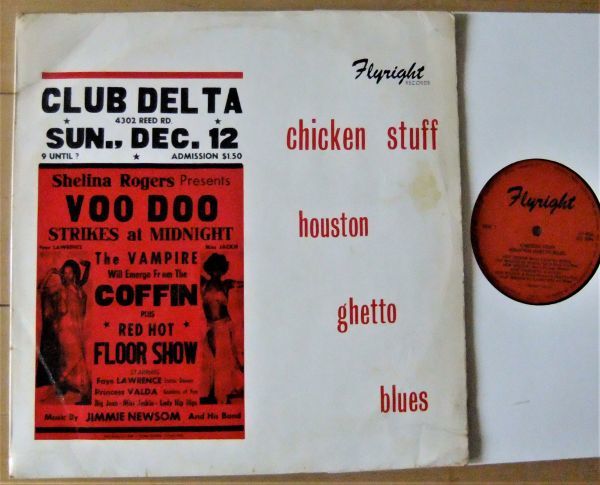 英国盤 BLUES LP ■Various / Chicken Stuff. Houston Ghetto Blues [UK ORIG Flyright 4700]'70 Hop Wilson/Big Walter/Juke Boy Bonnerの画像1