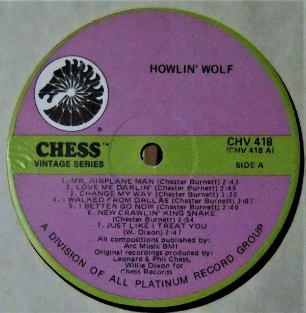 BLUES LP ■ Howlin' Wolf / Change My Way [ USChess CHV 418 ]'77 I Walked From Dallas収録_画像3