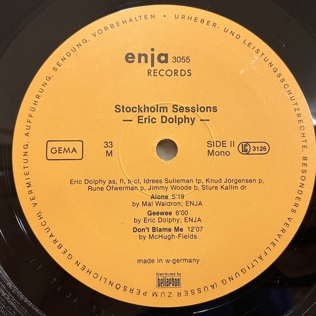 ■即決 Eric Dolphy / Stockholm Sessions ej2247 独オリジナル Mono エリック・ドルフィー _画像2