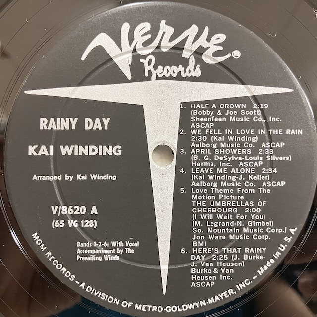 ■即決 Kai Winding / Rainy Day j33762 米オリジナル、Mgm Dg Mono カイ・ウィンディング_画像3