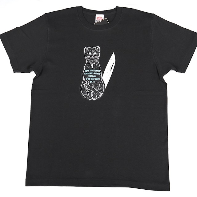 XLサイズ DryBones SWITCH BLADE Tシャツ ブラック色 ドライボーンズ 猫ナイフ_画像2