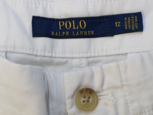 Polo Ralph Lauren ポニー 総柄 ショートパンツ 12 ホワイト 刺繍 ロゴ ハーフパンツ ショーツ ポロ ラルフローレン_画像3