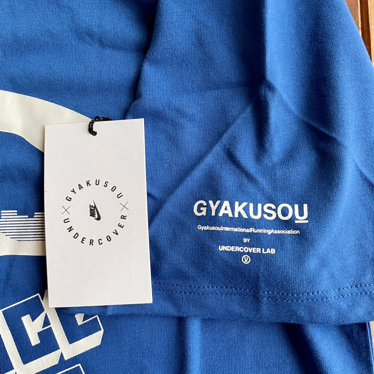 ナイキ ギャクソウ メンズM 青白ブルー 半袖Tシャツ NIKE ナイキ ギャクソウ メンズM 青白ブルー 半袖Tシャツ NIKE