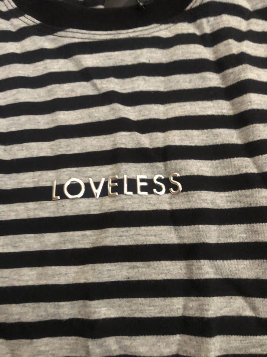 新品未使用タグ付き LOVELESS ラブレス 日本製 ボーダー柄 半袖Tシャツ 青山店限定 サイズS ロゴ