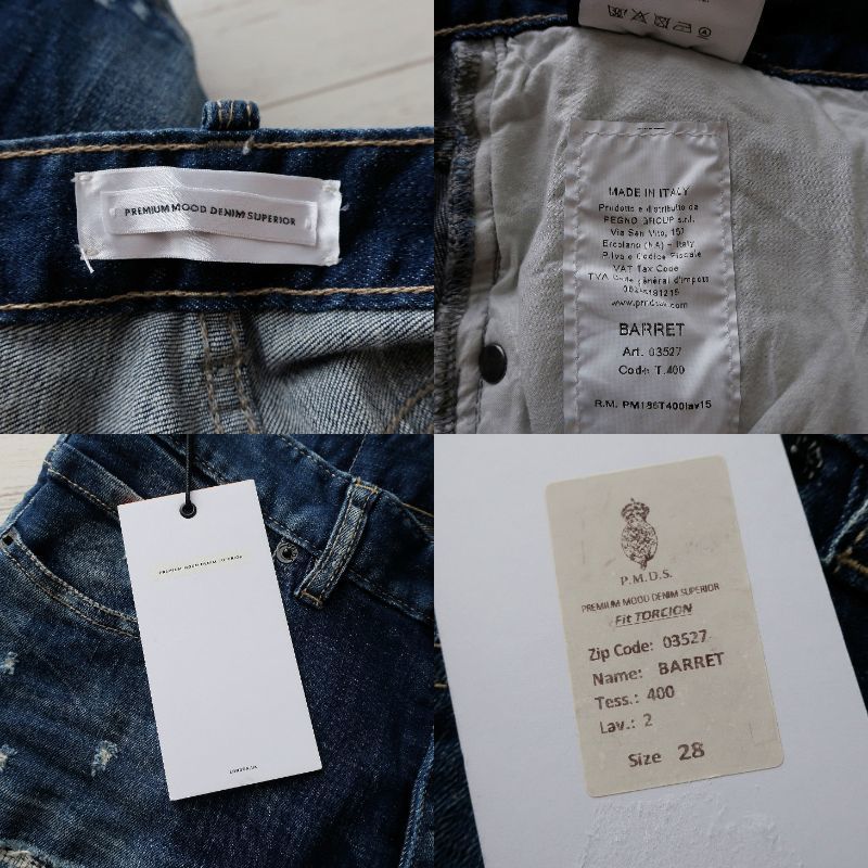 新品 P M D S PREMIUM MOOD DENIM SUPERIOR 最高峰 イタリア製 デニム