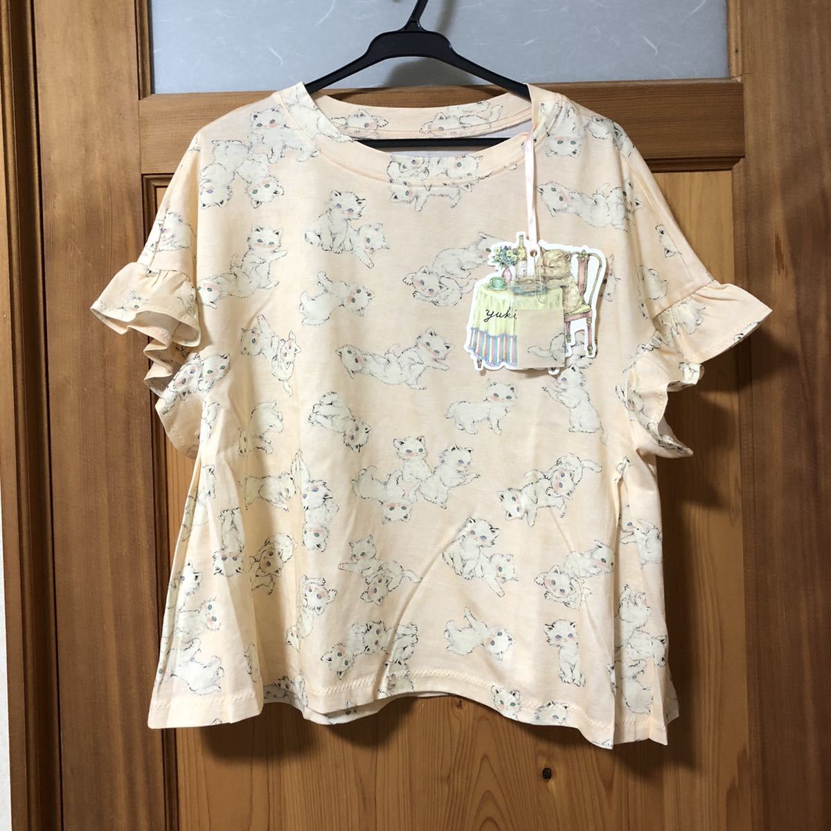 タグ付き新品!yukiemon☆nekonekoフレアT(M)うじゃうじゃねこ ikpi