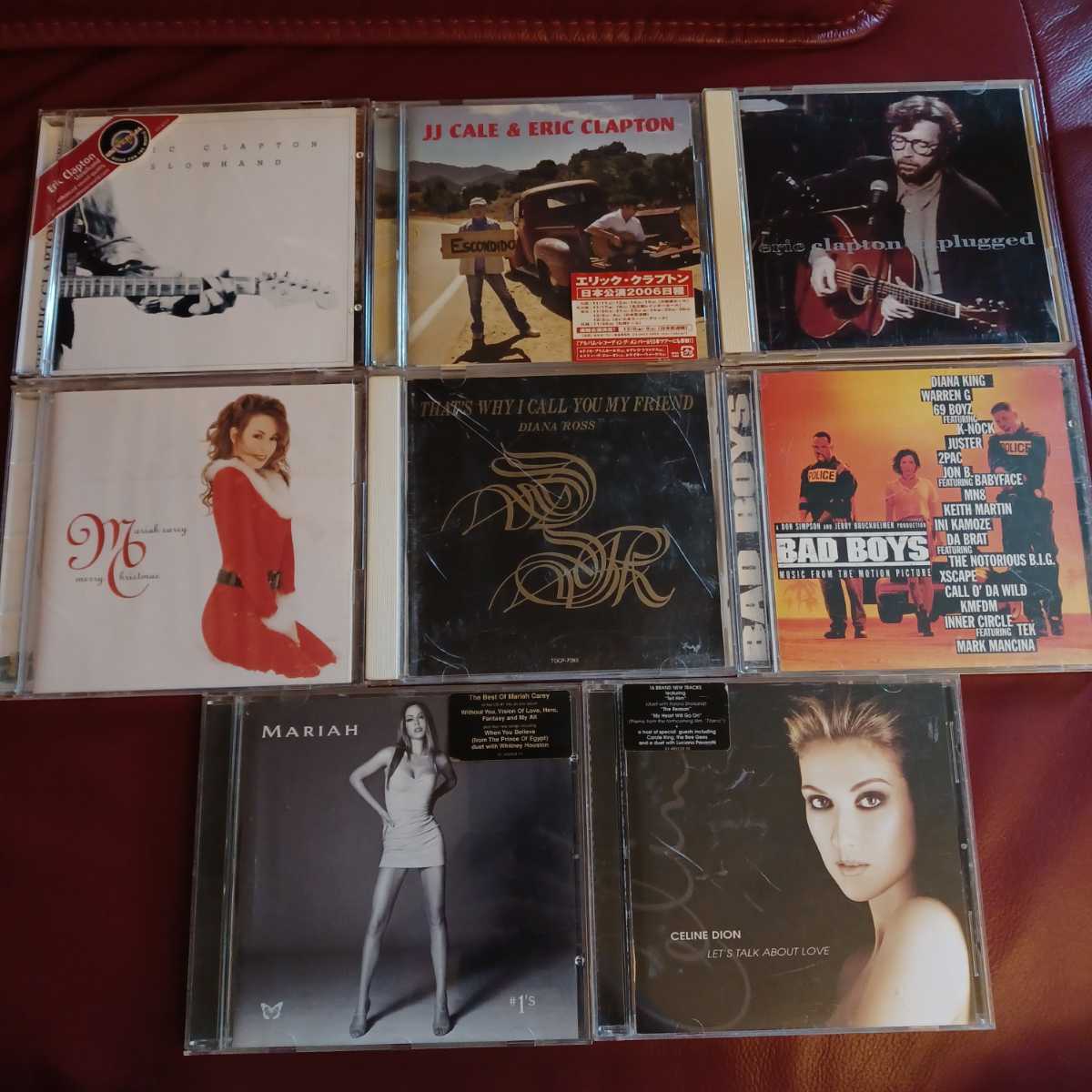 洋楽CD全8枚セット Celine Dion/マライア・キャリー/BADBOYS/ダイアナ・ロス/エリック・クラプトン/J.J.ケイル ◆164の画像1