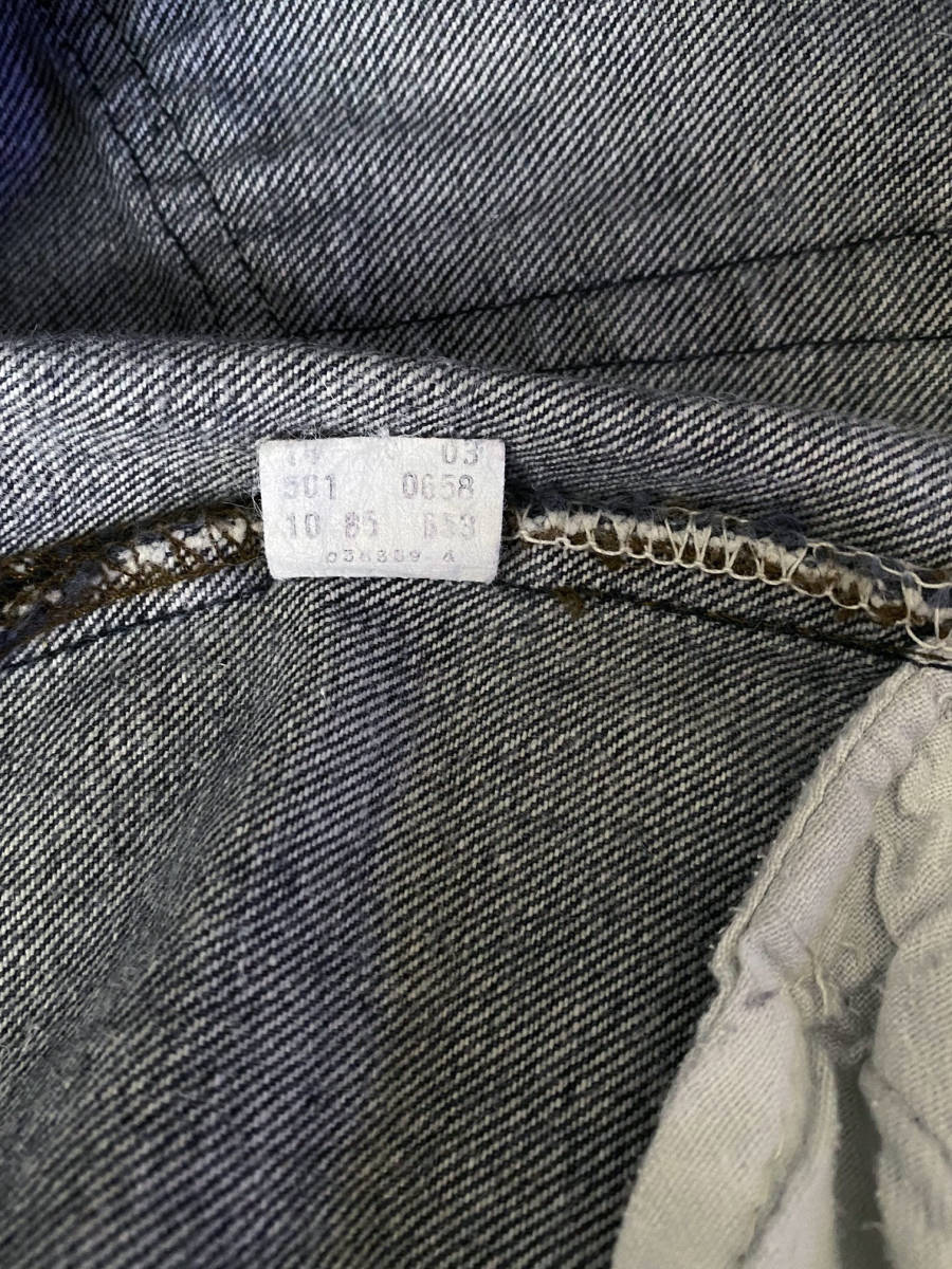 ビンテージ 80's Levi's Black 501 USA製 先染め 黒 ブラック W31
