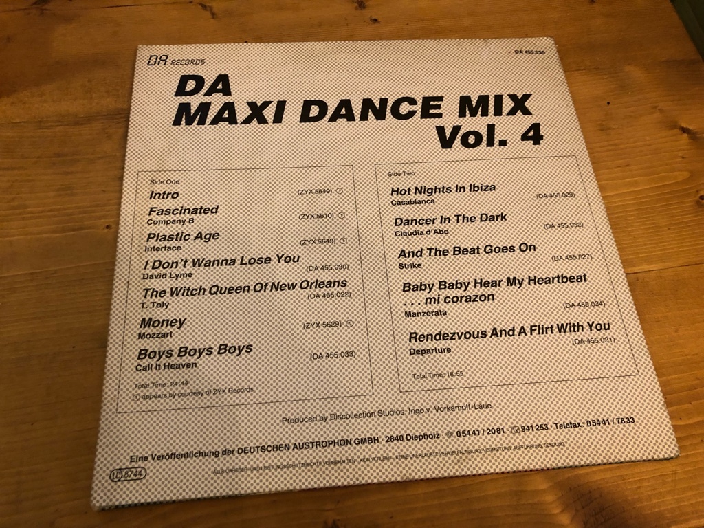 LP★DA Maxi-Dance-Mix Vol. 4 / Company B / David Lyme / シンセ・ポップ・ディスコ / ハイエナジー・メガミックス！の画像2