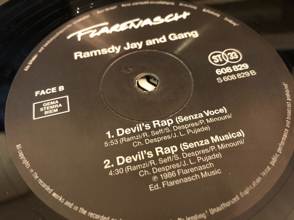 12”★Ramsdy Jay And Gang / Devil's Rap / イタロ・ラッピン・ディスコ！_画像5