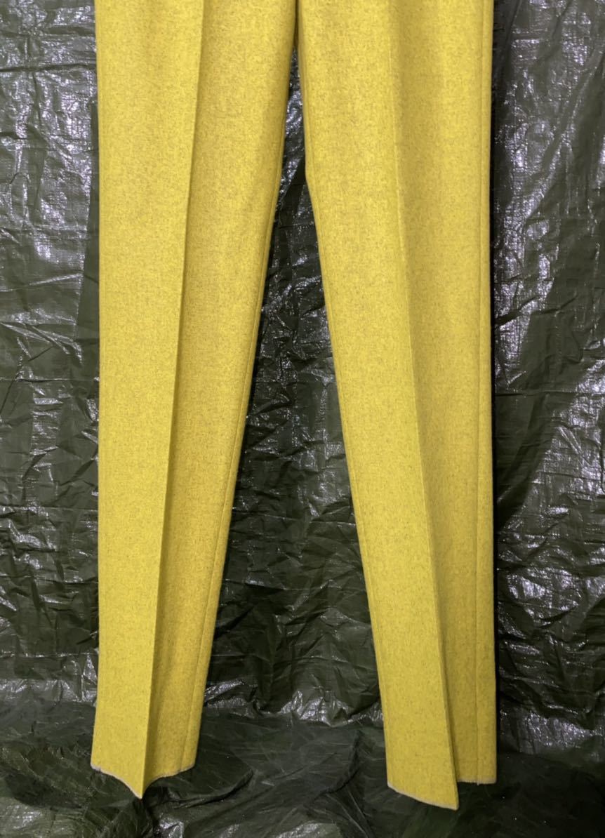 AW2011 JIL SANDER BY RAF SIMONS SLIM LEG TROUSERS YELLOW Jil Sander брюки слаксы желтый 