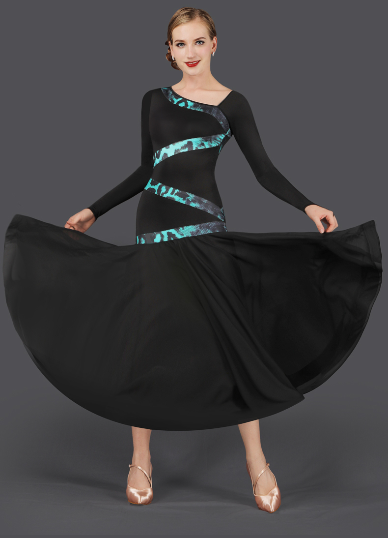 最新デザインの ファッション新作 レディース社交ダンスドレス ワルツ