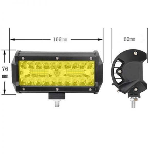 LED ワークライト 作業灯 イエロー 3000K 12V/24V 120W 防水 デッキライト フォグランプ 投光器 前照灯 車幅灯 照明 トラック 2個 04_画像6