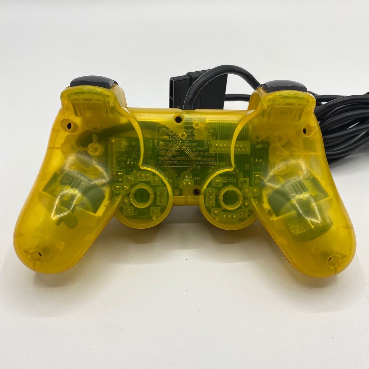 PS2 コントローラー デュアルショック2 イエロー　クリア ソニー SONY DUALSHOCK