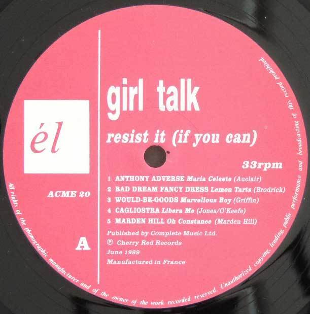 オリジナル フランス盤 VA/ Girl Talk LP ネオアコ ギターポップ el _画像3