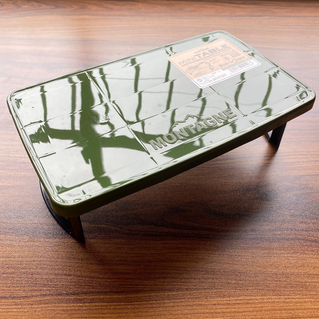 【新品】ミニテーブル アウトドア キャンプ 小物置き 折り畳みテーブル 緑