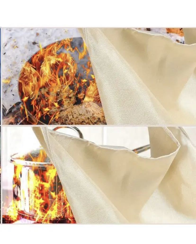 焚き火シート スパッタシート 高耐熱性のガラス繊維生地を採用 チクチクしない