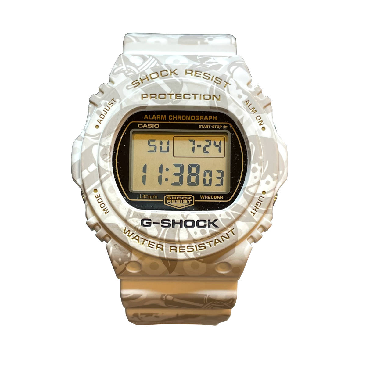 CASIO G-SHOCK DW-5700SLG ジーショック 七福神 寿老人モデル　ホワイト メンズ時計_画像1