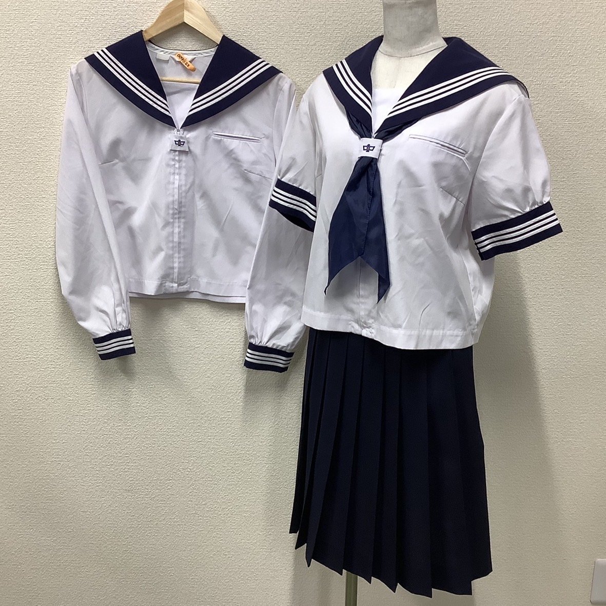 Y)S419 (中古) 福島県 本宮市立 本宮第一中学校 セーラー服 3点 Y)S419 (中古) 福島県 本宮市立 本宮第一中学校 セーラー服 3点