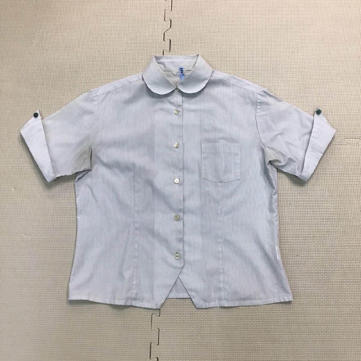 O658 ( used ) Tochigi prefecture work new .. high school ( old uniform ) 2 point set / rare /L/W66/ height 60/ blouse / skirt /Zippy/ short sleeves / uniform / junior high school / high school / woman student / school uniform 