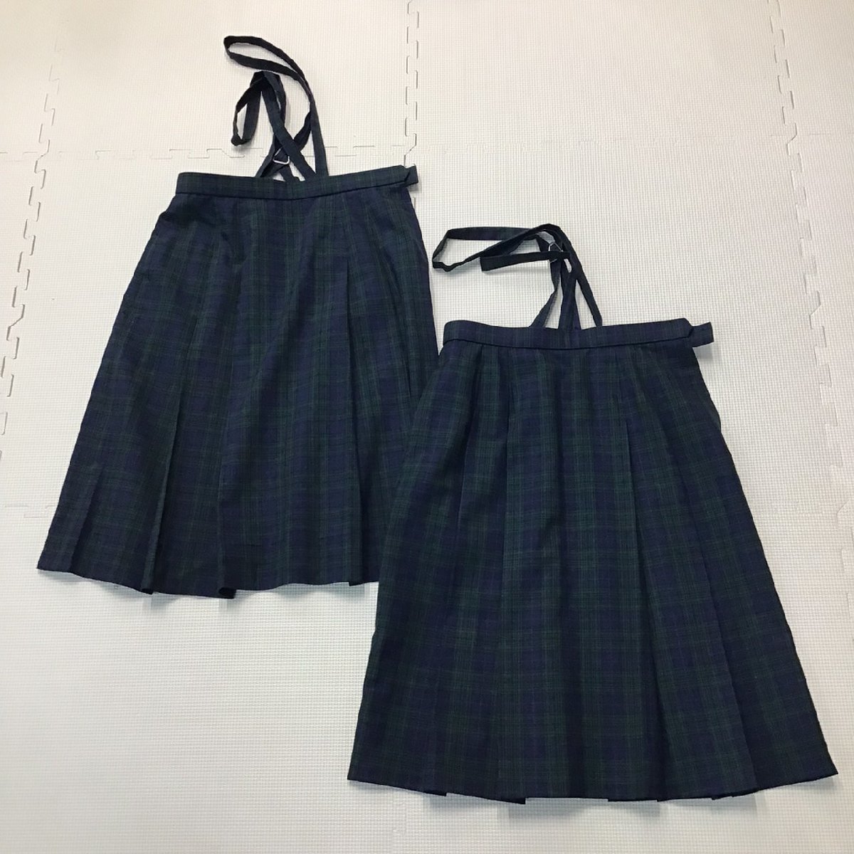 OT492(中古) 栃木県 上河内中学校(旧制服) 7点セット /165A/W69/緑/ブレザー/ベスト/ブラウス/吊りスカート/リボン/制服/女子学生/卒業生品_画像7