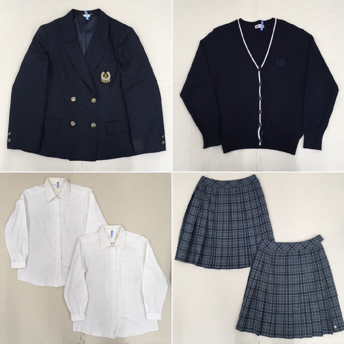 通販サイト通販 高校制服セット リボン、スカート、ブレザー