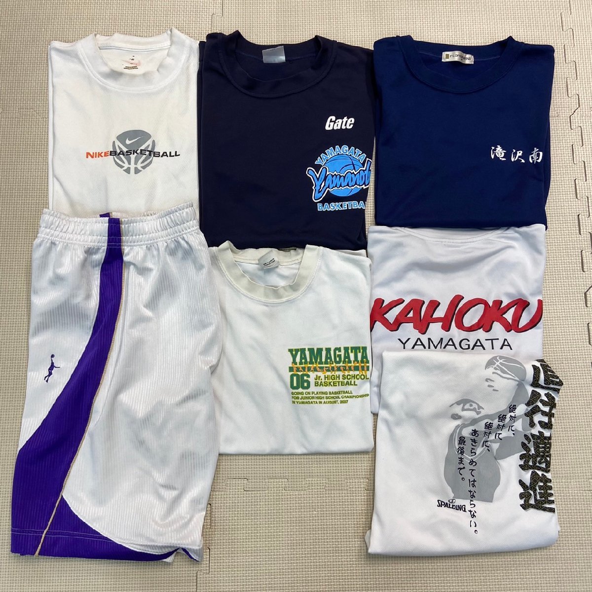 (Y)YJ035 ( used ) Tohoku direction junior high school part . put on summarize 7 point set / basketball /. lamp part /. name entering / short sleeves / shorts / motion put on / practice put on / junior high school student 