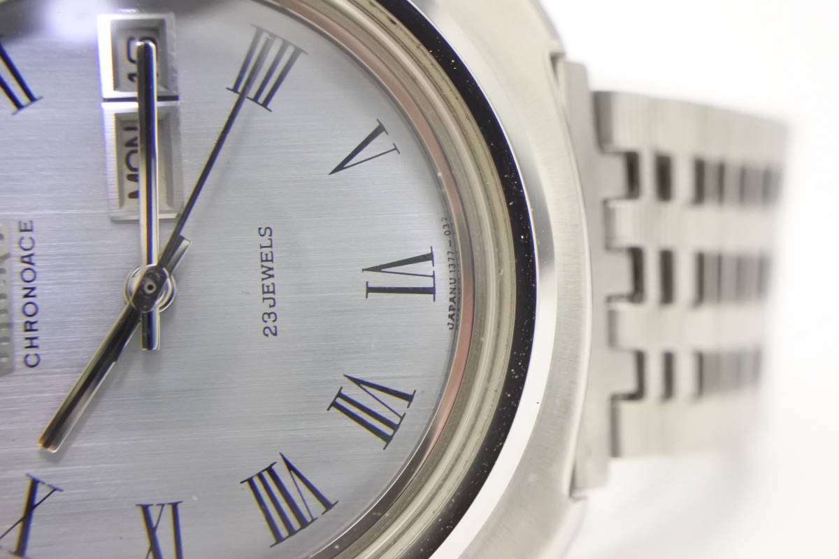 ☆デッドストック 1970年代 ORIENT CHRONOACE ２３石 自動巻紳士腕時計 奇跡未使用品_画像4