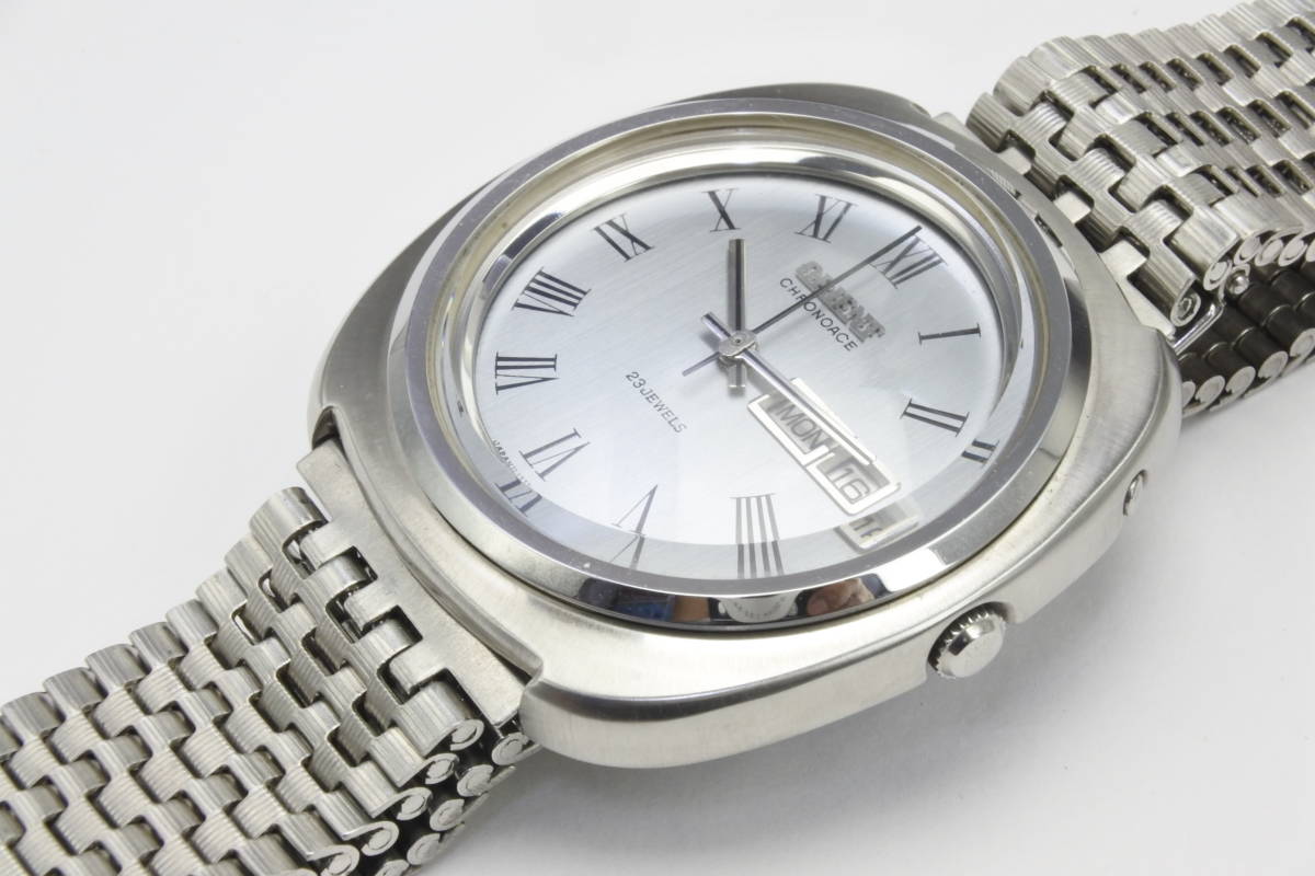 ☆デッドストック 1970年代 ORIENT CHRONOACE ２３石 自動巻紳士腕時計 奇跡未使用品_画像9