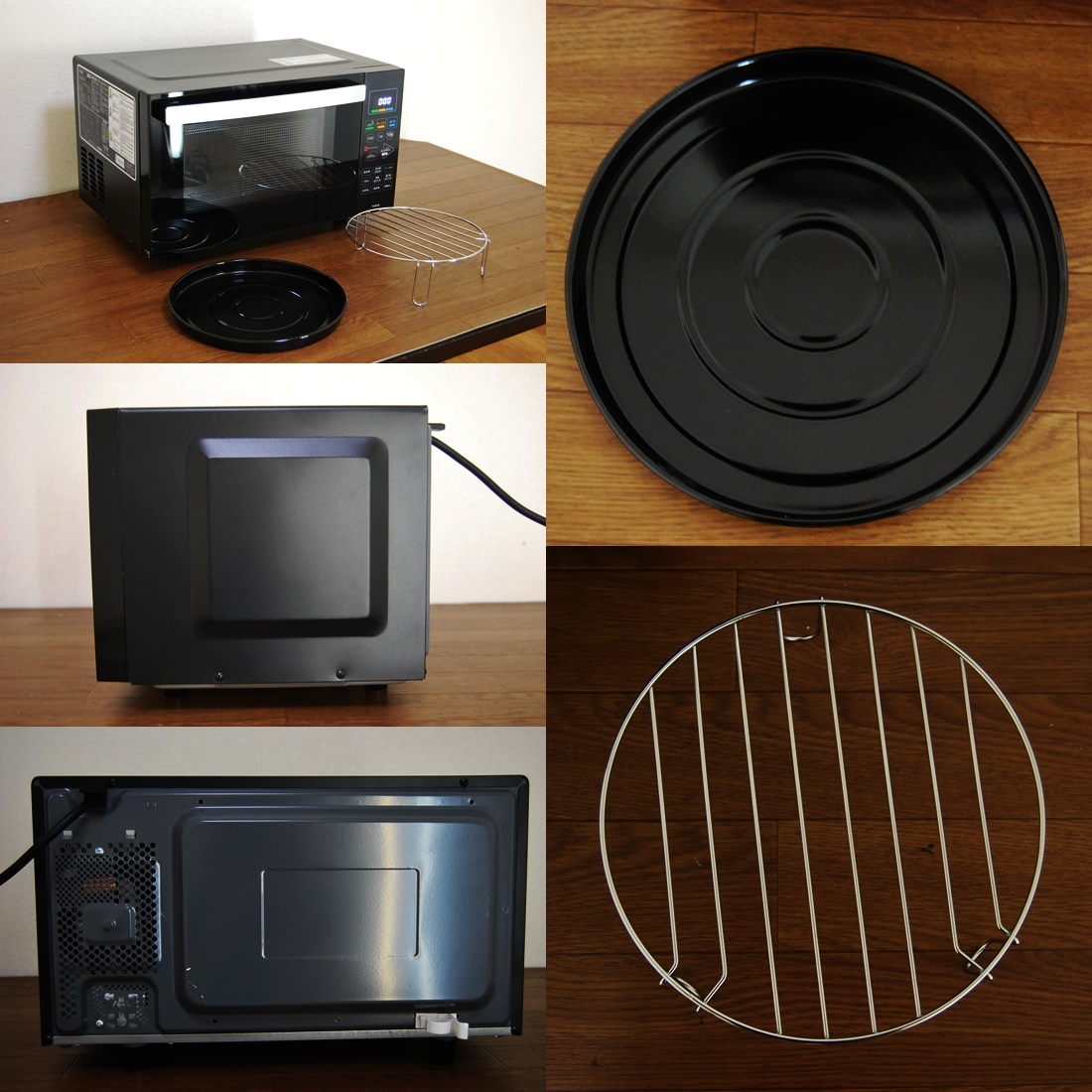 TEESオーブンレンジTS-R2301-BK庫内23L美品 フラットテーブル 耐熱