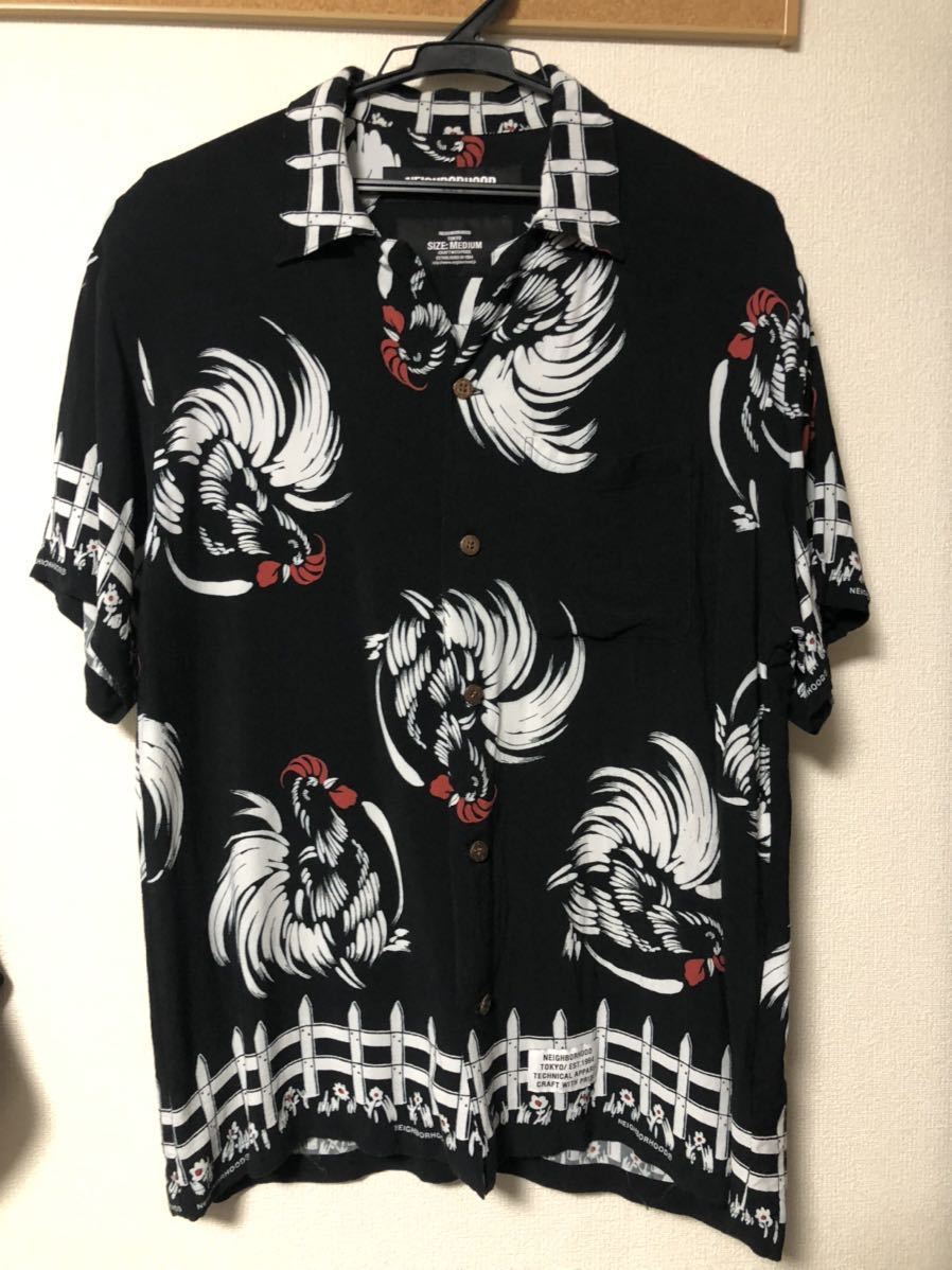 NEIGHBORHOOD ALOHA ROOSTER R-SHIRT 20SS アロハシャツ M レーヨン