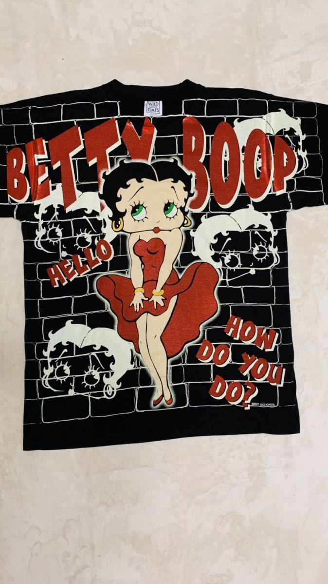 日本人気超絶の Betty Boop Tシャツ Over print サイズXL その他