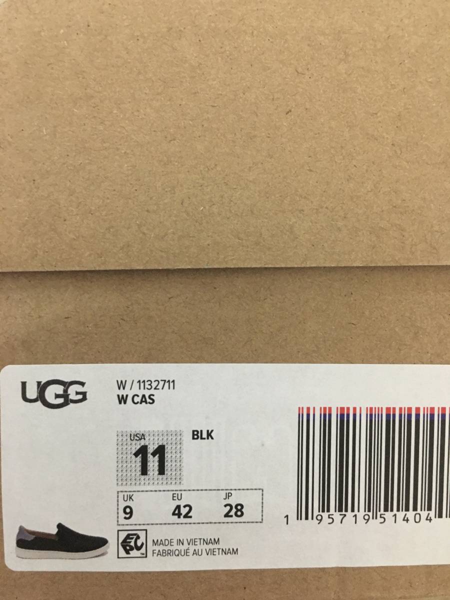 UGG leather slip-on shoes US11(28cm) new goods black 